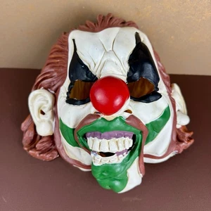 Scary Killer Clown Halloween Mask Rubber Adult Rubies Costume Co VTG Realistic - Picture 1 of 7