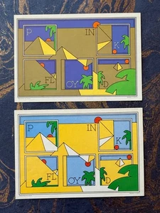 2 DARK SIDE OF THE MOON ALBUM ORIGINAL UNUSED PINK FLOYD STICKERS EXC - Picture 1 of 4