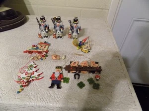 8 Vgt KATHE WOHLFAHRT Wooden Christmas Ornaments, Germany, Very Nice - Picture 1 of 6
