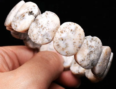 Brazalete de cuentas de piedras preciosas de coral jade naranja natural de 18,3*6,7*14,5 mm AAAA Foto 1 de 4