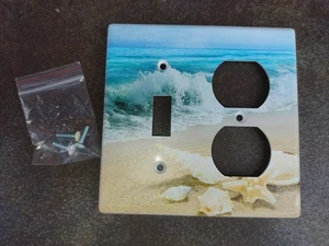 NEW Wall Plate Toggle Light Switch Outlet Cover Deco Ocean Beach Shells Tropical - Picture 1 of 1