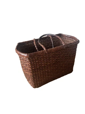 Bolso de Mano Tejido Dragon Diffusion Bolso Cesta Cuero Fianza Marrón para Presente JAPÓN Foto 1 de 3