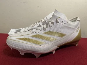 Adidas Adizero Electric White Gold Football Cleats IE4381 Size 7 NEW - Picture 1 of 8