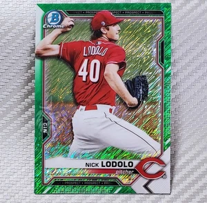 Nick Lodolo SP /99 📈 2021 Bowman Chrome Prospects Green Shimmer #BCP-178 Reds - Picture 1 of 2