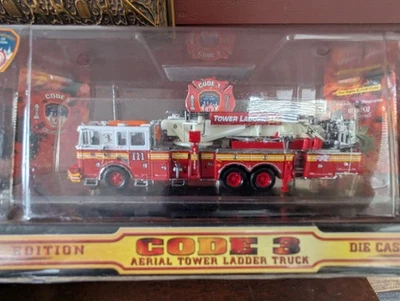 1/64 Code 3 Collectibles Limited Edition FDNY Seagrave Tower Ladder 111 Sold Out - Image 1 of 4