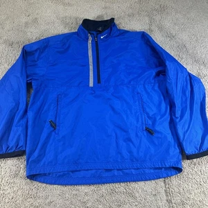 Vtg Nike Jacket Mens Large Blue Half Zip Windbreaker Pullover Mesh Lined Running - Picture 1 of 16