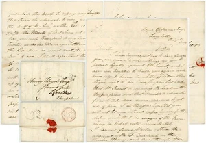 1833 LETTER MARY ANN SYER LONG DITTON KINGSTON PENNY POST SURREY to LUDLOW - Picture 1 of 6