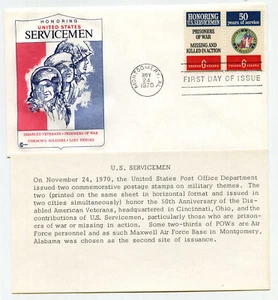 1422-21  POW + DAV, on one Cover Craft Cachets, CCC, FDC Montgomery - Picture 1 of 1