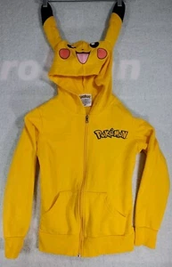 Pokemon Pikachu Hoodie Size Small Youth Sweatshirt Zipper Front Yellow Jacket  - Picture 1 of 9