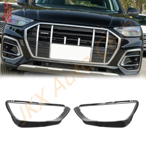 Fit For Audi Q5 SQ5 2021-2023 A Pair Front Headlight Lens Shell  s - Picture 1 of 9