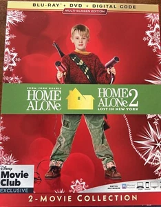 Home Alone & Home Alone 2 -Blu Ray/Dvd/Digital Disney Movie Club Exclusive New - Picture 1 of 3