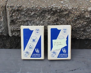 2 Decks Stardust US Armed Forces Playing Cards 1 Missing 8 Spades Tobacco Promo - Picture 1 of 8