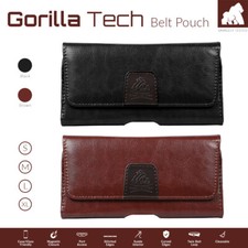 Leather Case Holster Magnet Flip Cover Genuine GT Belt Pouch For Mobile Phones