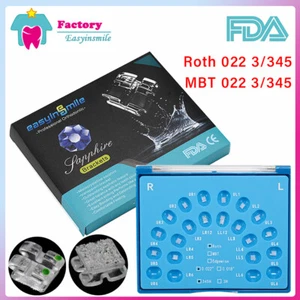 20pcs Dental Ortho Monocrystalline Sapphire Ceramic Clear Bracket MBT/ROTH 0.22 - Picture 1 of 10