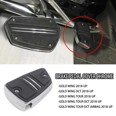 Cubierta de pedal de freno cromada para Honda Goldwing 1800 GL1800 Tour DCT 2018-2024 Foto 1 de 4