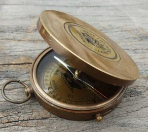 Brass Made for Royal navy London  Antique Compass Vintage Collectible Item - Picture 1 of 6