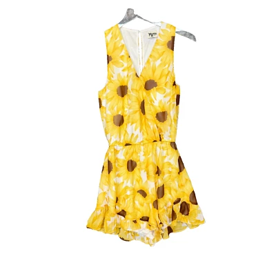 Show Me Your MuMu Mameluco Mujer Pequeño Amarillo Girasol Pantalones Cortos Cuello en V Gauzy Light Foto 1 de 4