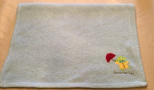 “Handsome Guy” Frog Blanket Blue Fleece Red Umbrella Security Lovey 30x40 - Picture 1 of 3