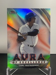 2022 Topps Finest Carl Yastrzemski #AE-CY Aura Of Excellence Insert Red Sox
