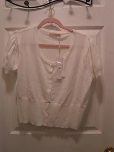 Maglione donna crop top con bottoni di Bella Paque nuovo con etichette - Foto 1 di 3