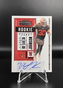 2020 Panini Contenders #300 - D'Ernest Johnson Rookie Ticket Auto RC - Bild 1 von 2
