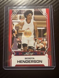2022-23 Leaf Basketball #B-2 Red XRC Rookie Scoota Henderson SP G-League