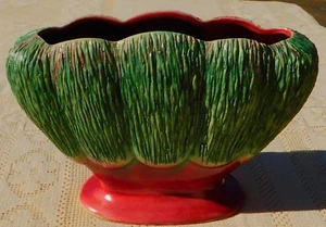 VINTAGE 1950'S ABORN CALIFORNIA POTTERY PLANTER - MODEL H-6 - 8" WIDE 5.5" TALL - Bild 1 von 5
