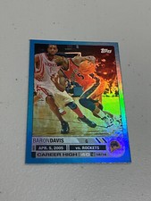 2005 06 Topps Big Game Baron Davis Blue Refractor Foil Border 27 / 33 Very Rare