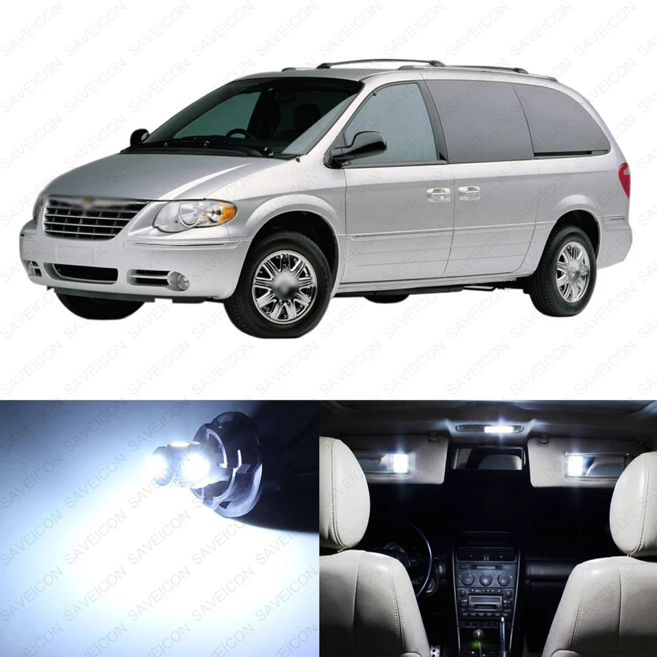 16 x White LED Interior Light Package For 2001 - 2007 Chrysler Town Country TOOL - Image 1 of 4