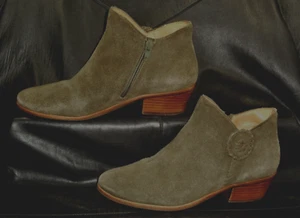 Jack Rogers Peyton Damen grün Wildleder Reißverschluss Stiefelette Booties Größe US 7,5 M - Bild 1 von 6
