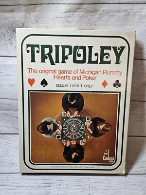 TRIPOLEY Deluxe Edition Layout #111 from Cadaco 1969, COMPLETE w/ Cards & Chips - Image 1 of 4