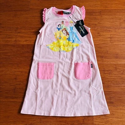 Rock Your Kid RYK Disney Princess Pink Slip Shift Dress Frill Sleeve 8 BNWT - Image 1 of 4