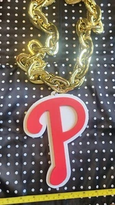 Philadelphia Phillies Oversized MLB Fan Chain Necklace Foam   - Picture 1 of 1