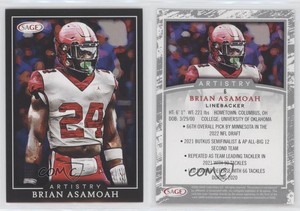 2022 SAGE Artistry Brian Asamoah II #6 Rookie RC