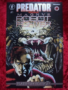 SOLO TIENDA DE CÓMICS DEPREDADOR VS MAGNUS ROBOT LUCHADOR CUBIERTA PLATINO CABALLO OSCURO - Imagen 1 de 2
