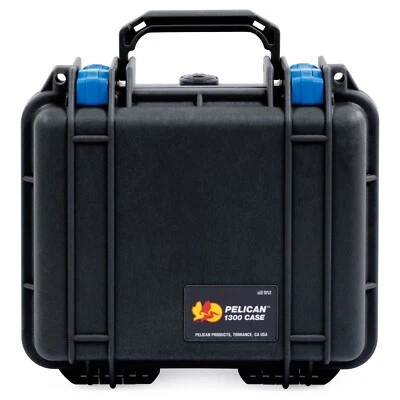 Black & Blue Pelican 1300 case with foam. - Image 1 of 4