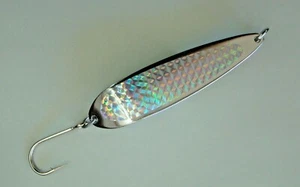 6 Pieces 9oz Crocodile Spoons SILVER/CHROME Fishing Lures - with 9/0 Siwash Hook - Picture 1 of 1