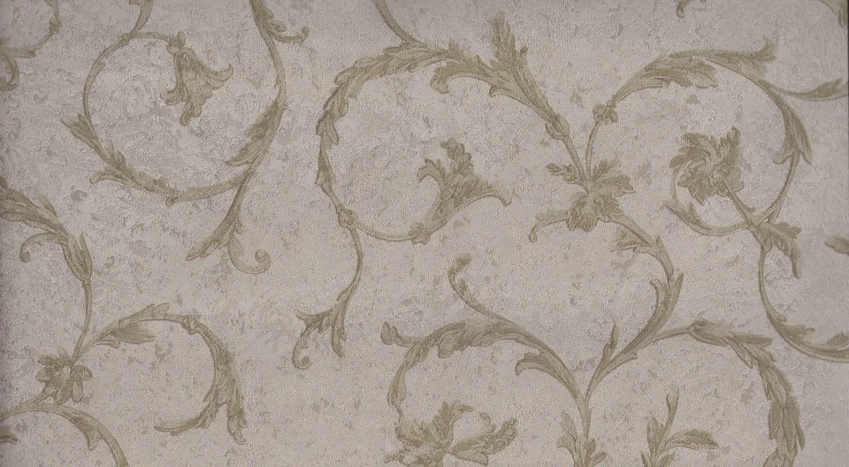 Papel tapiz formal verde oliva y topo sobre satén FD60165 Foto 1 de 1