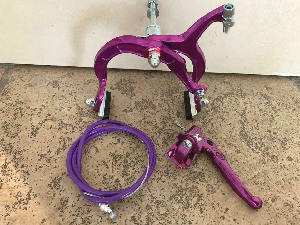 Alloy MX Old School BMX Brake Set Front or Rear Caliper Lever Cable Bikes  - Image 1 of 1