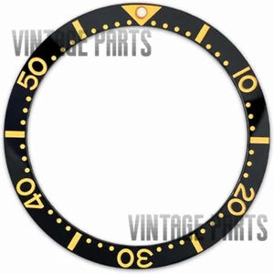 39,3*32,7 mm negro cerámica oro números bisel plano apto para reloj SKX007 - Imagen 1 de 1