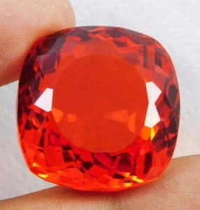 Natural Certified 94.00 Ct Cushion Shape Orange Mexican Fire Opal Loose Gemstone - Picture 1 of 6