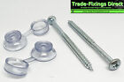 PACK OF 20 CLEAR CORRUGATED ROOFING SHEET FIXING CAPS & SCREWS STRAP CAPS