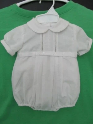 BABY JUMPER by PETIT AMI MADE IN PHILLIPINES WHITE PREMIE POLY/COTTON ONE PIECE - Image 1 of 4