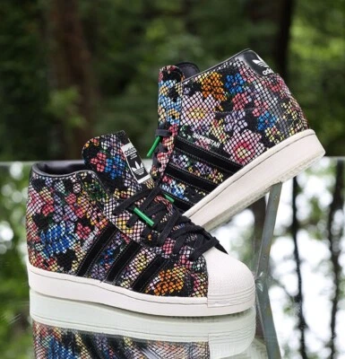 Adidas Superstar UP Floral Twist Women’s Size 5.5 Hidden Wedge Custom FW3699 - Image 1 of 4