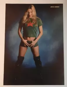 ARCHENEMY ~ Postura sexy de principios de 2000 de Angela Gossow difícil de encontrar ~ Página de revista PINUP - Imagen 1 de 1