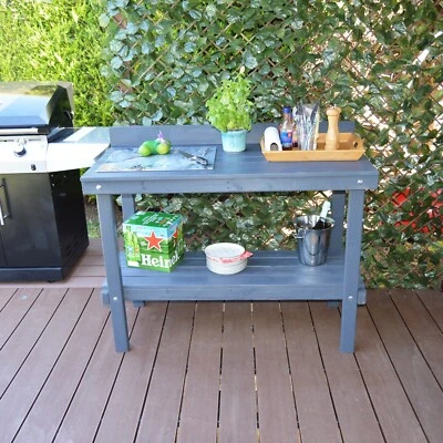 Handmade Wooden Outdoor BBQ Table - Premium Quality - Image 1 of 4