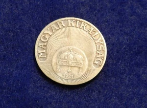 1927 Hungary 10 Filler Coin- Great Design - See PICS - Picture 1 of 2