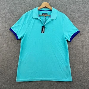Vilebrequin Poloshirt Herren mittelblau Pfalz Piqué Polo offener Kragen Strand - Bild 1 von 12