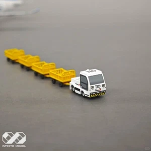 1/144 Airport Swissport Luggage Tractor With Four Carts Finished Painted3D Model - Picture 1 of 6