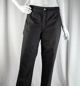 LAFAYETTE 148 neu schwarz Baumwollmischung Damen flach Denim Jeans Hose Größe 16 - Bild 1 von 12
